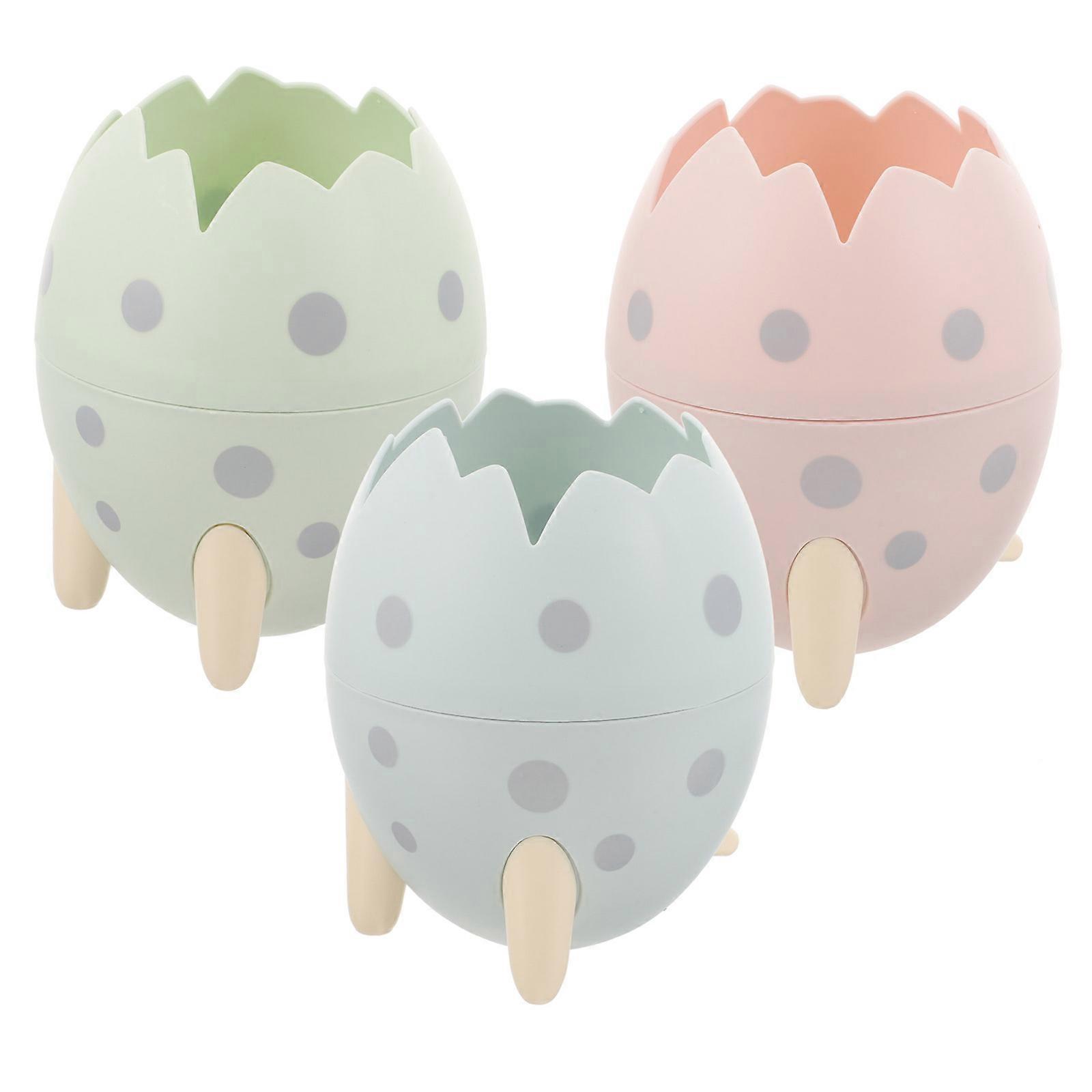 Makeup Brush Holder Dinosaur Egg Pen Holder for Desk 15Pcs Set