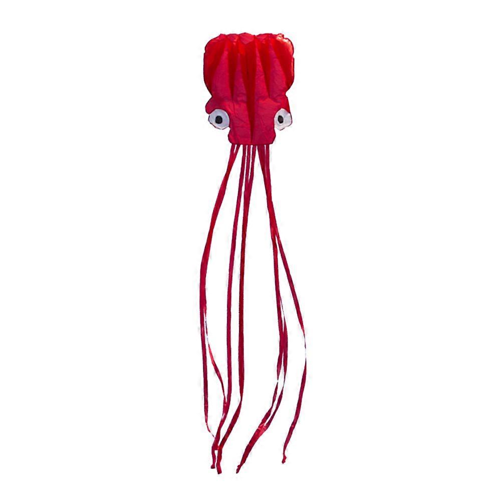 Octopus Kite for Fun Large Easy Flyer with 30m Flying Line Red