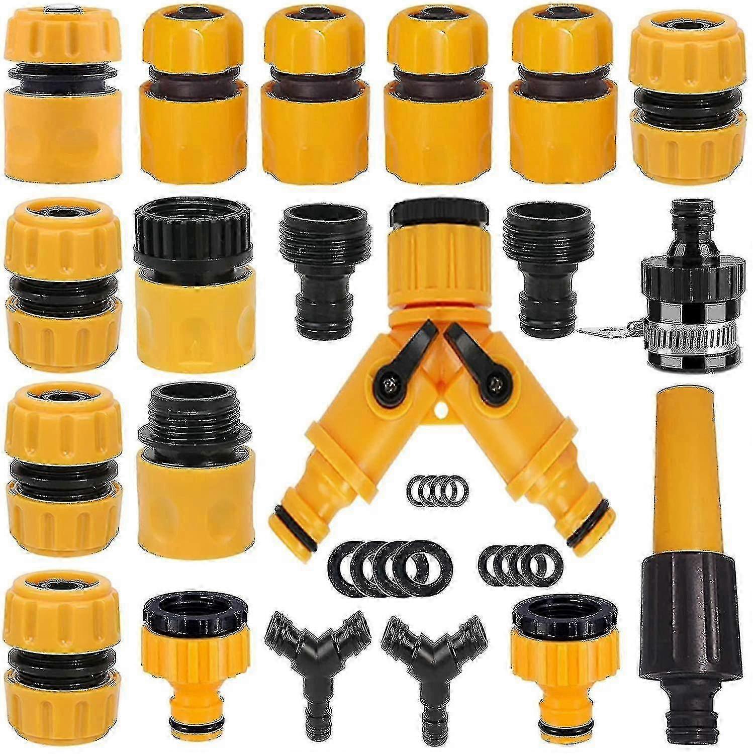 20 Pack Garden Hose Connector Garden Hose Faucet Adapter Y Hose Splitter Universal Faucet Connector Etc.