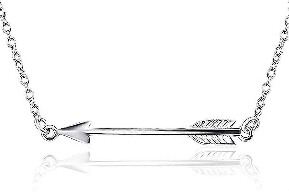 Collar colgante lateral de plata de ley