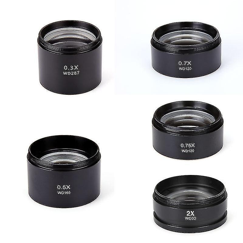 High Quality 0.3x 0.5x 0.7x 0.75x 1x 1.5x 2x Barlow Lens Stereo Microscope Lens Accessories Auxiliar