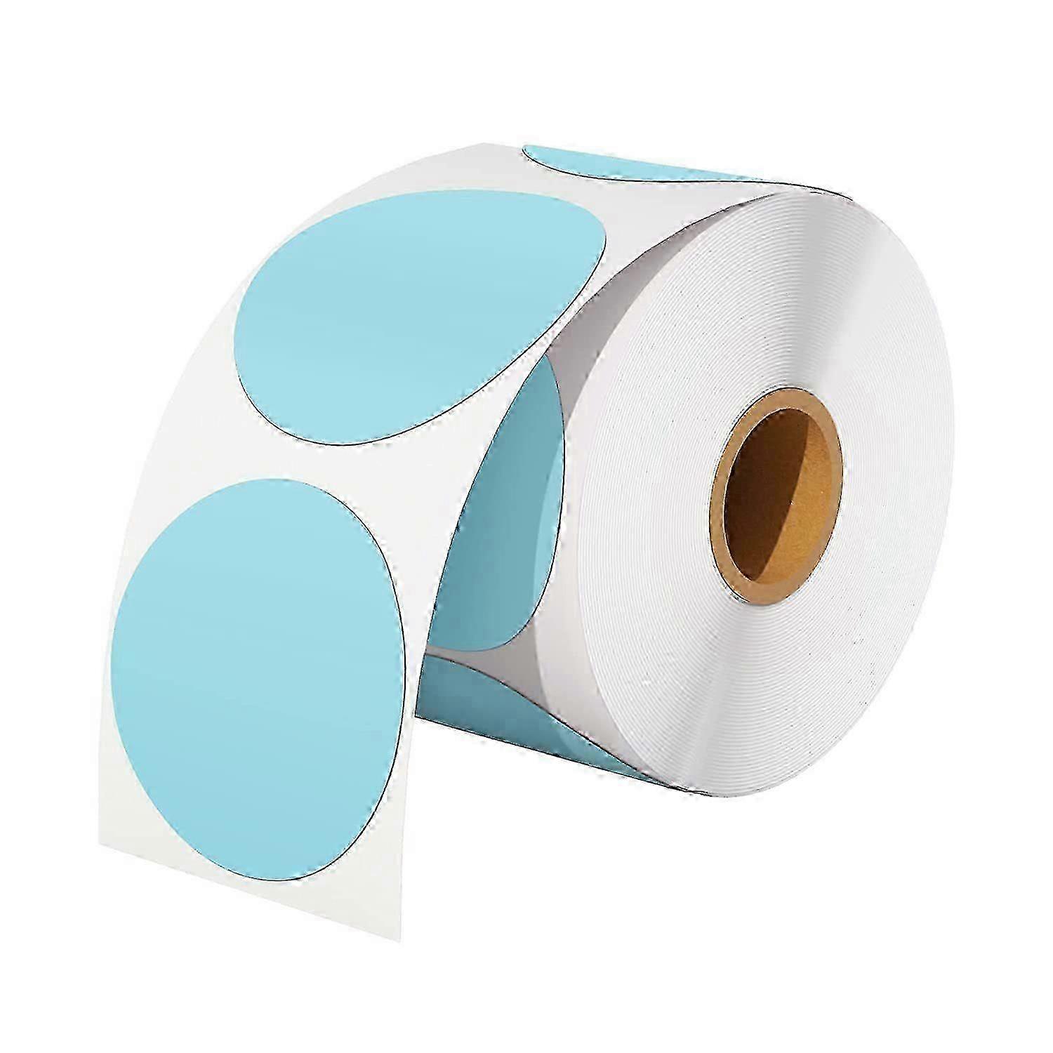 2025 Color Circle Thermal Sticker Label, Self-adhesive Round Direct Thermal Label