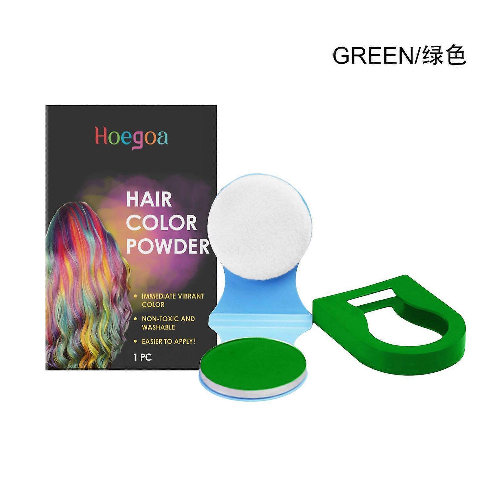 Hoegoa  Hair Dye Powder (Green) Can Easily Change Your Hair Color With Just One Application. It Naturally Covers Your Hair And Is Convenient For The D