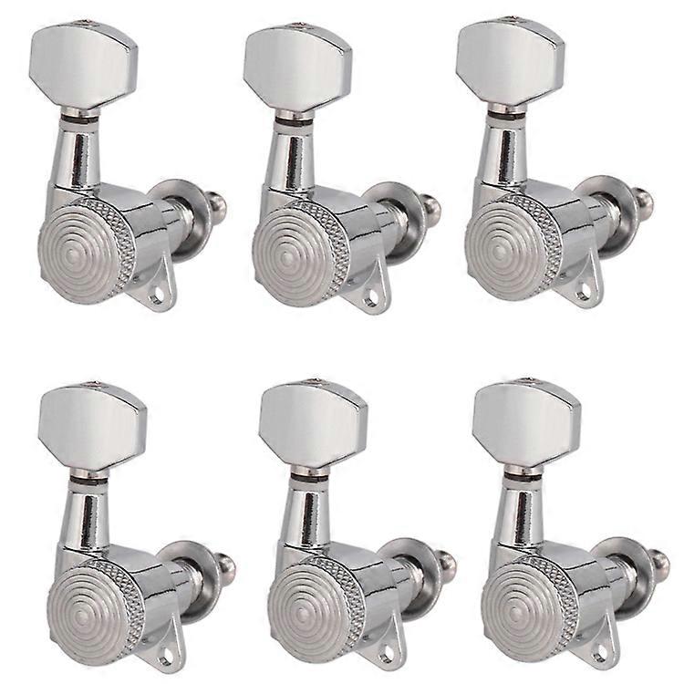 6R Chrome Locked String Tuning Pegs Key Tuners Machine Heads