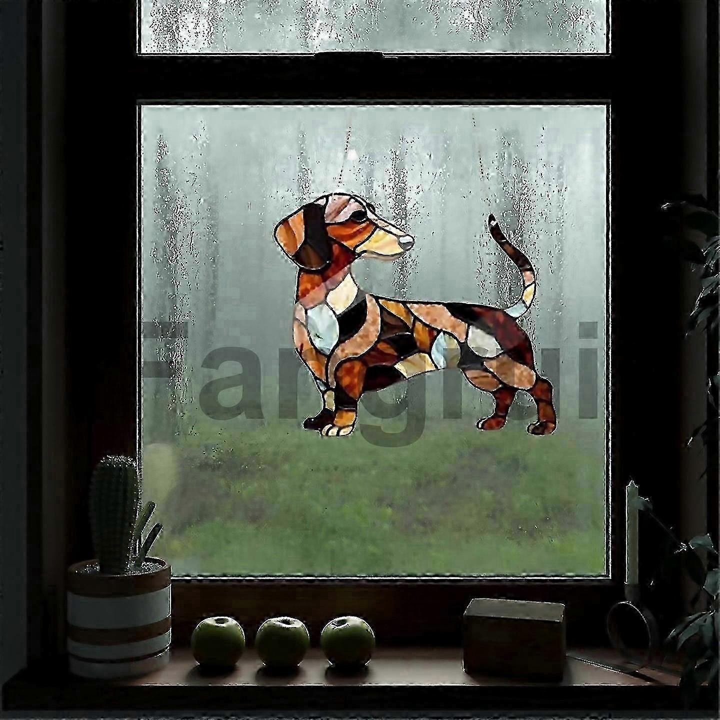 For Dachshund Window Hanging Glass Window Ornament