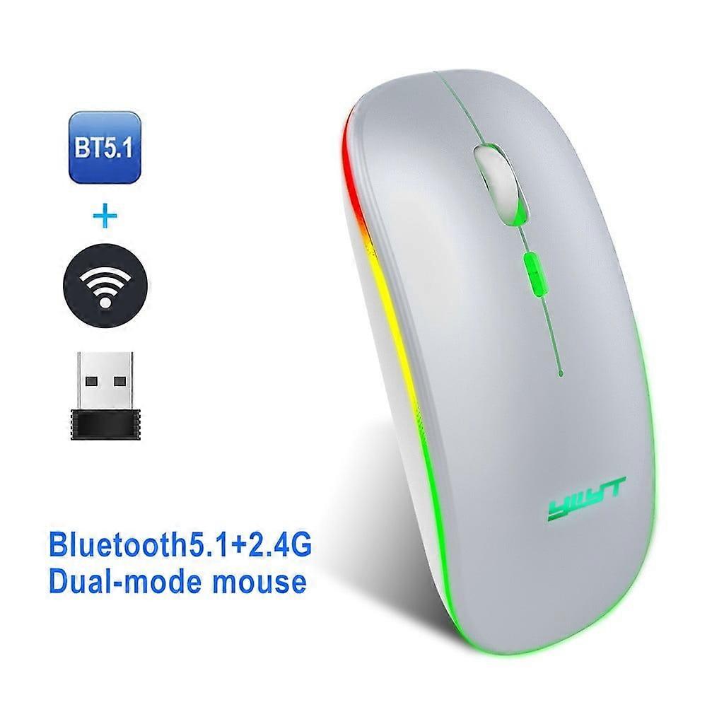2.4G Wireless Bluetooth Mode Gaming Mouse Backlit 1600DPI for PC Laptop, Mouse