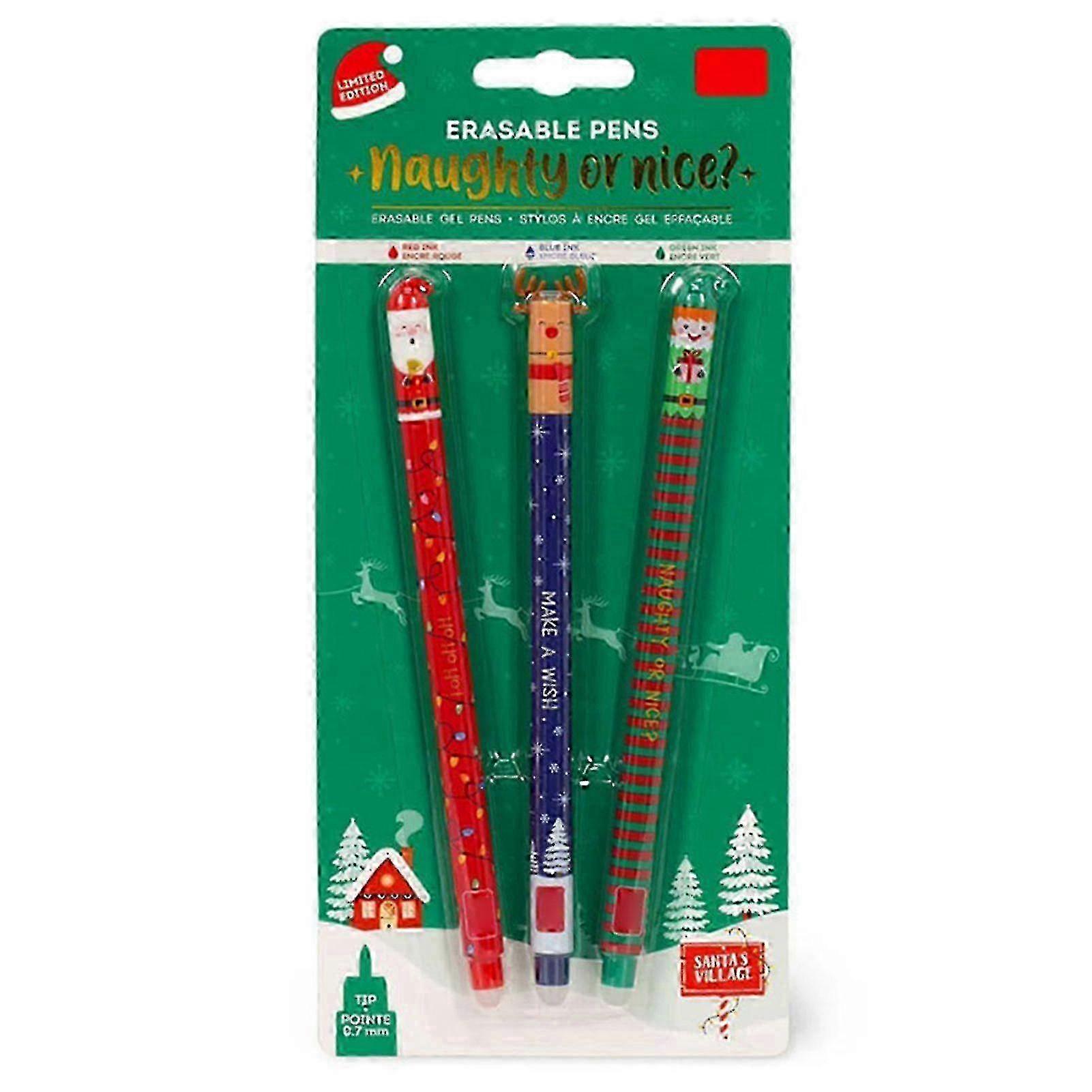Bas de Noël 3pcs stylos effaçables Legami set