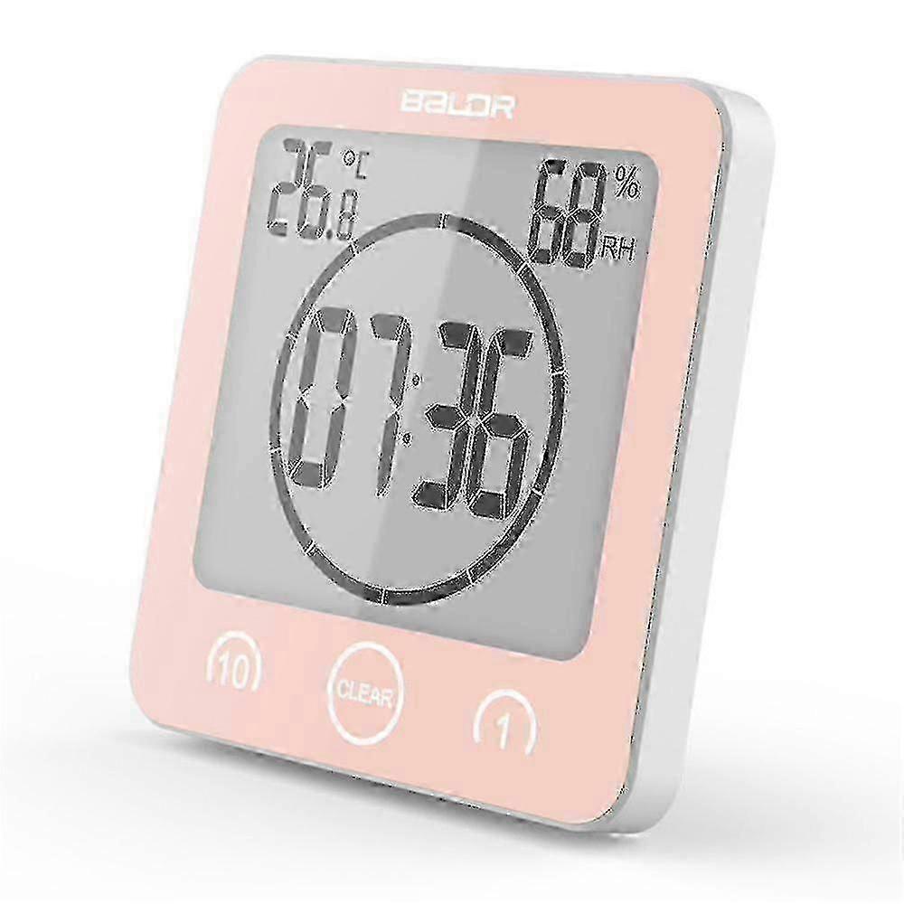 Bathroom Hygrometer Clock with Waterproof Timer Alarm