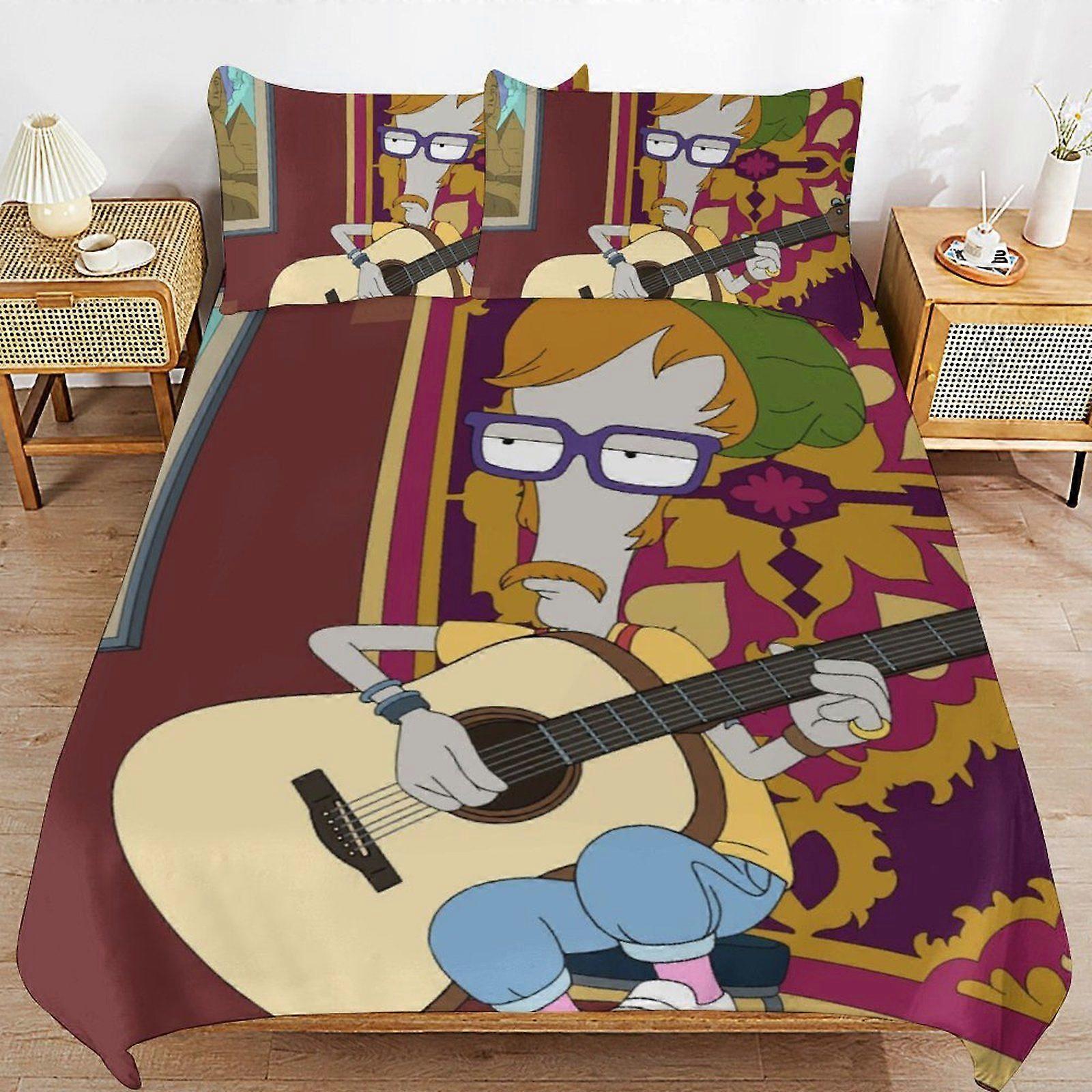 w521 American Dad Washable Fabric Lightweight Build Sleep Comfort Line Duvet Cover Sets Room Addition m521