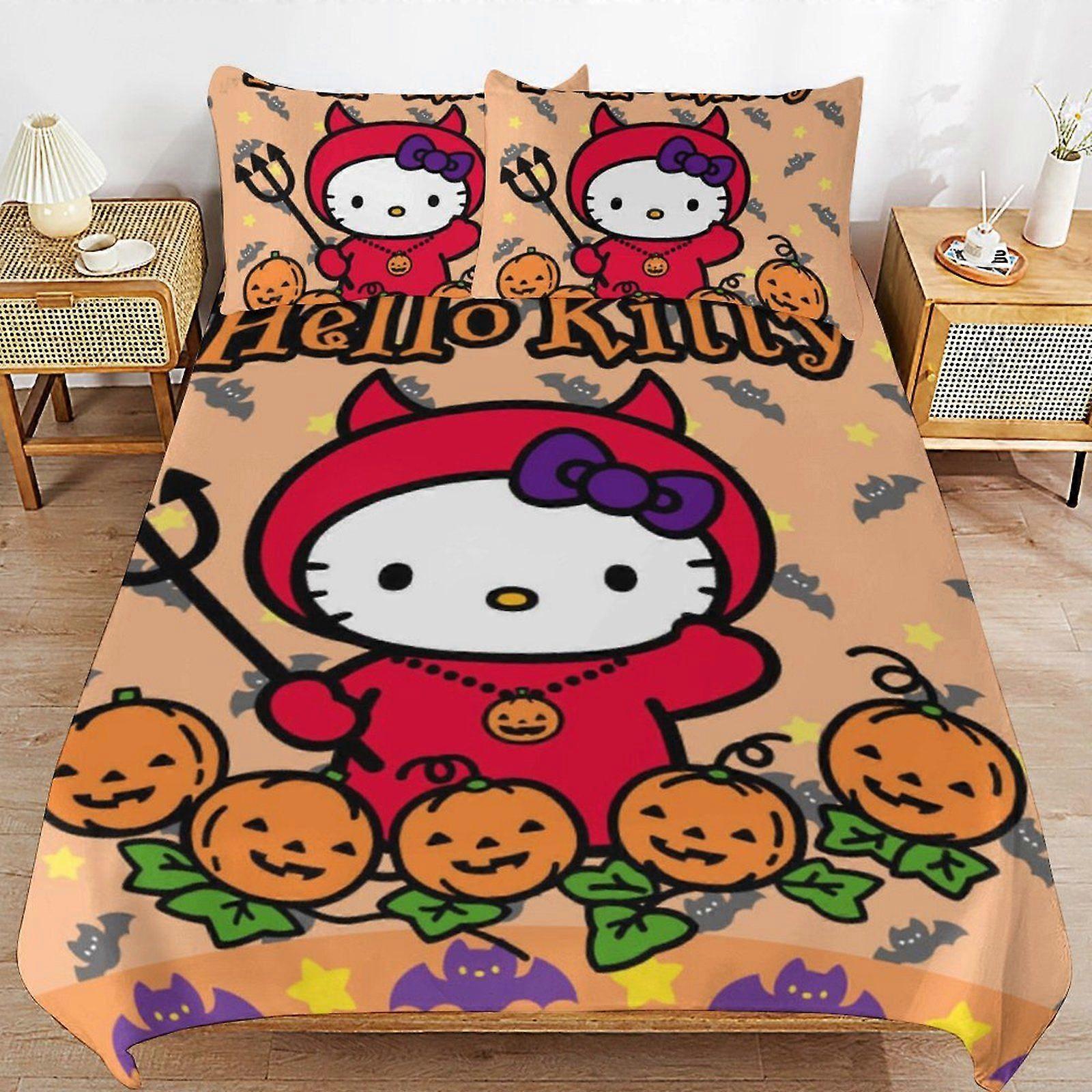 W284 Sanrio Invisible Closure Smooth Layer Minimal Wrinkle Free Material Duvet Cover Sets Home Ready M284