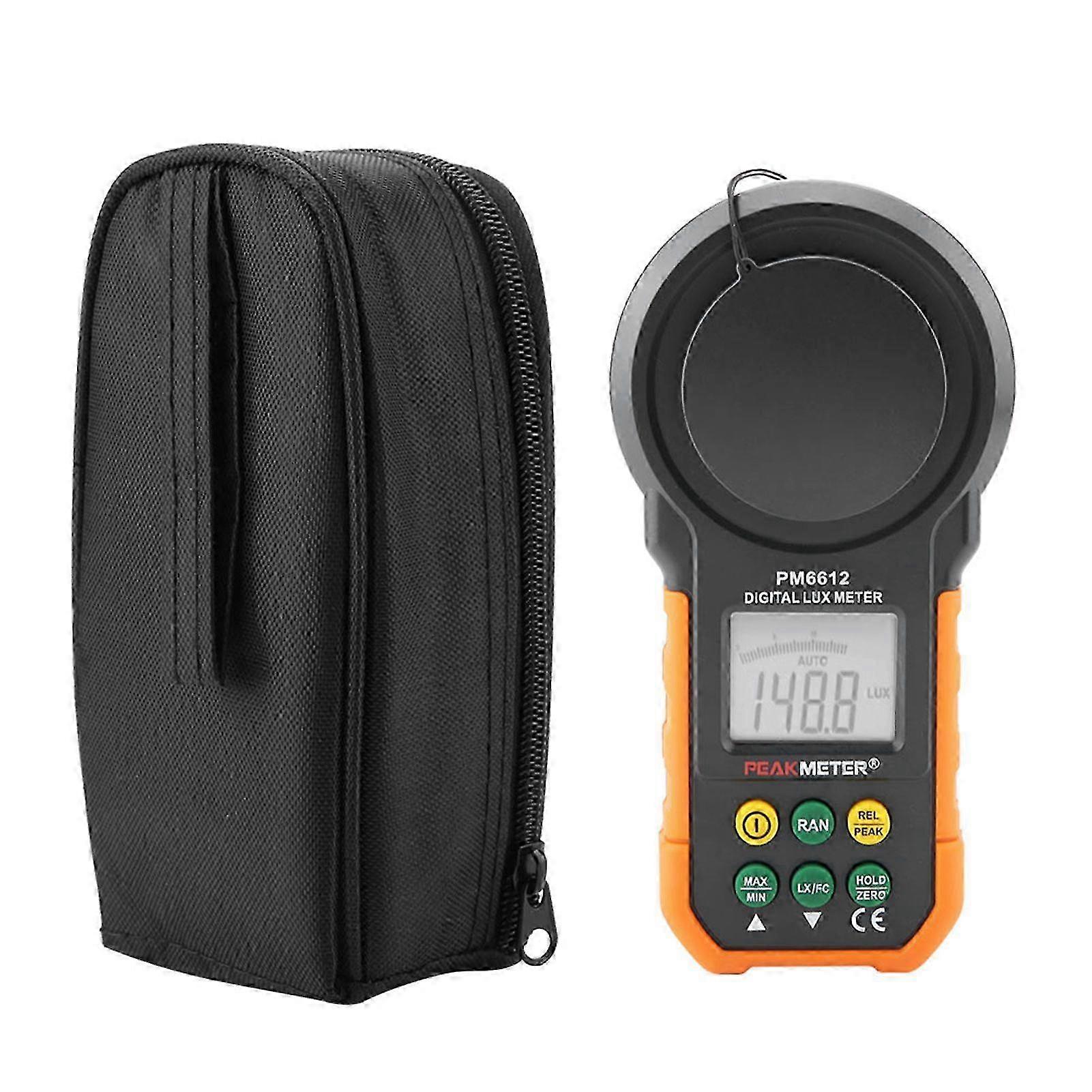 PEAKMETER PM6612 200,000Lux High Precision Digital Light Meter Luxmeter