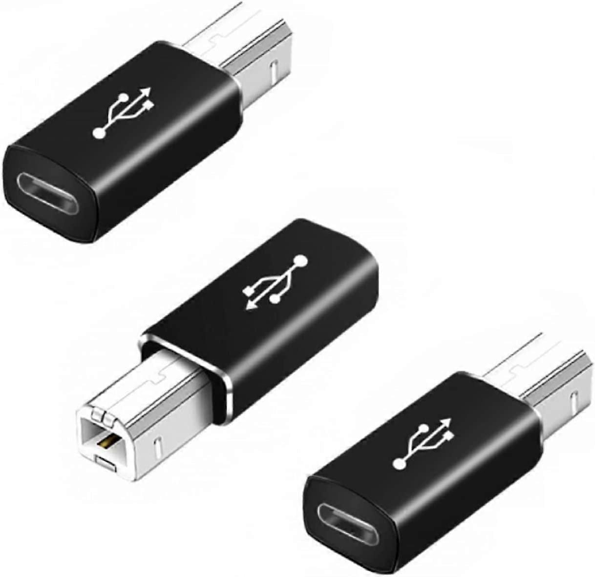 USB C to B Adapter,ã€3-Packã€‘ Female USB C to MIDI Converterï¼ŒCompatible with MIDIï¼ŒPrintersï¼ŒChromebook