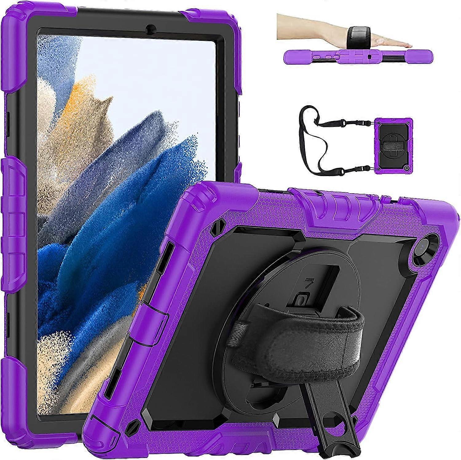 Case for compatible with Samsung Galaxy Tab A8 10.5 Inch 2022, Case with Screen Protector Pencil Holder, Hand Strap Shoulder