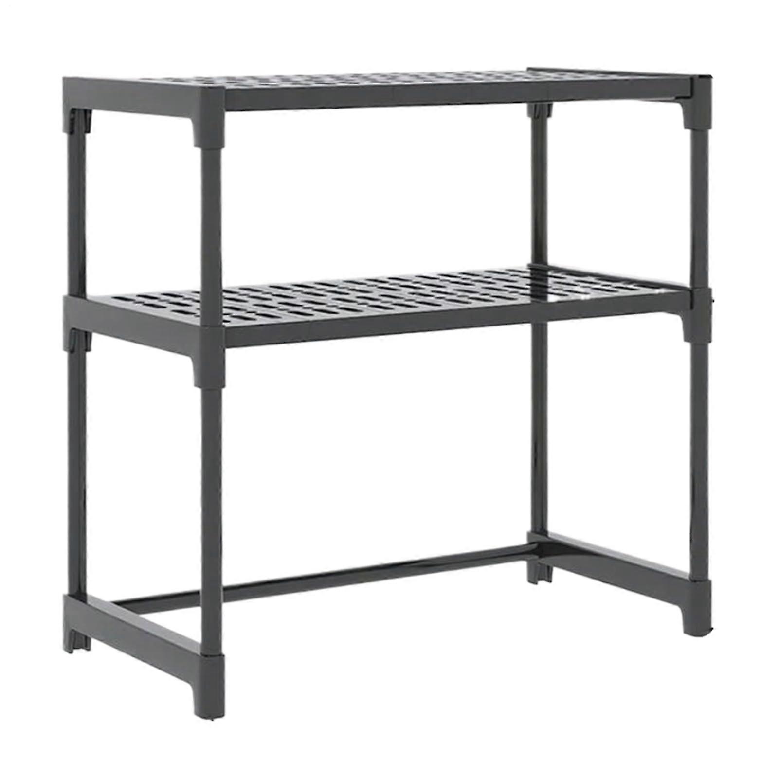 Microwave Shelf Stand 23.62Inch Microwave Oven Rack, PP Material, MultiLayer Countertop Organizer for Appliances