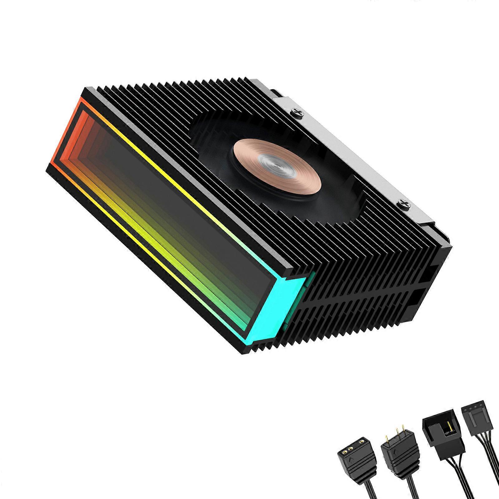 S50M.22280 solid state drive radiator top unlimited ARGB dual PWM fan high air volume air cooling