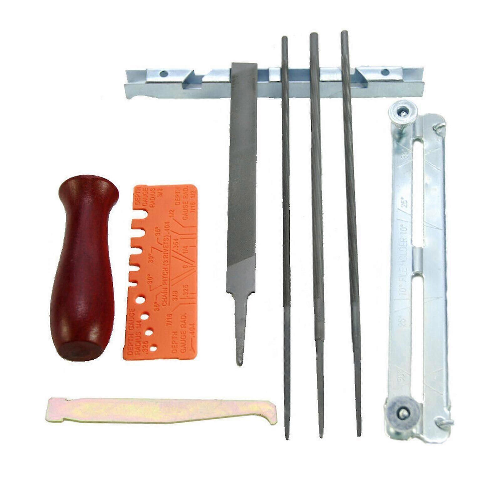 Chainsaw Chain Sharpening Kit Tool Set Guide Bar File Sharpener Tools10pcs