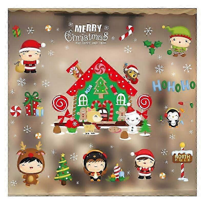 Christmas stickers 2025 PVC electrostatic window decals