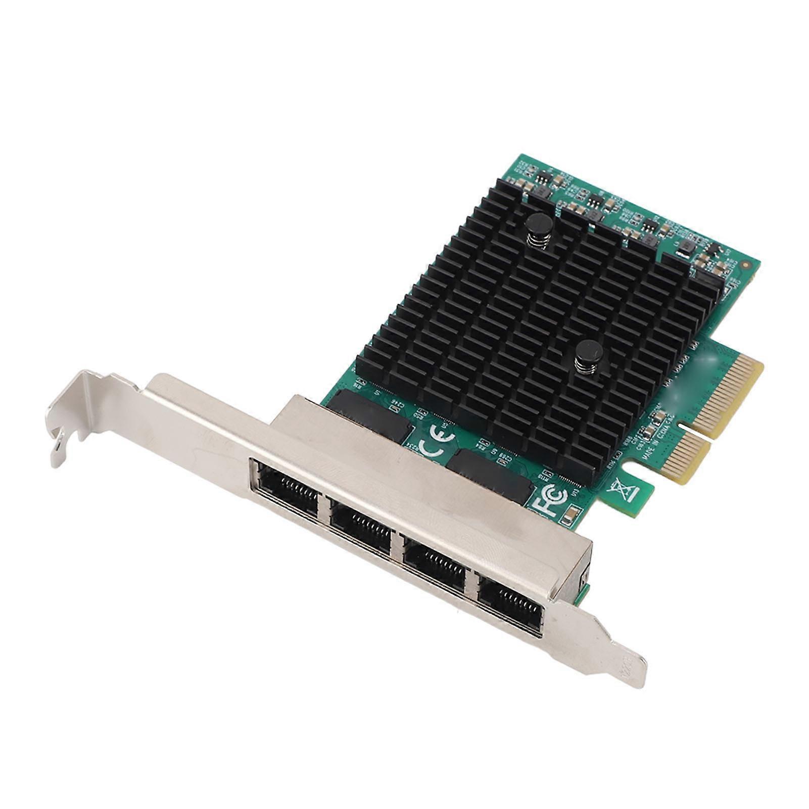 PCIe Gigabit Network Card 4 Port 2.5G Ethernet Adapter for Desktop PC High Speed