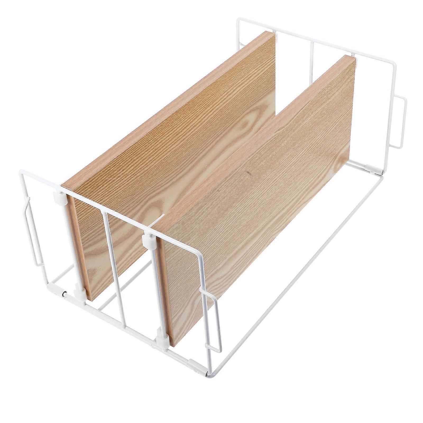 Double Tier Desk Bookshelf for Storage Multipurpose Rack 2 Tiers