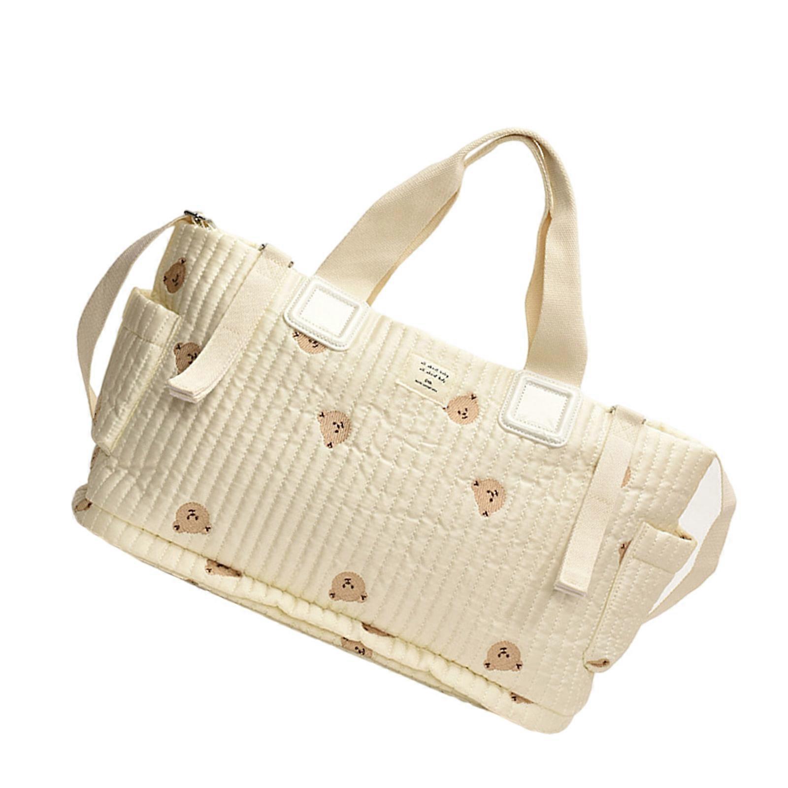 Functional Mom Bag Travel Nappy Case Strollers Hanging Bag for Daily Use or Park Visits with Multiple Pockets Multicolor