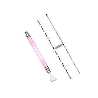 Professional Nail Art Dotting Pen Precise Nail Art Tool For Precise Rhinestones Placement And Ergonomic Grip Design  White