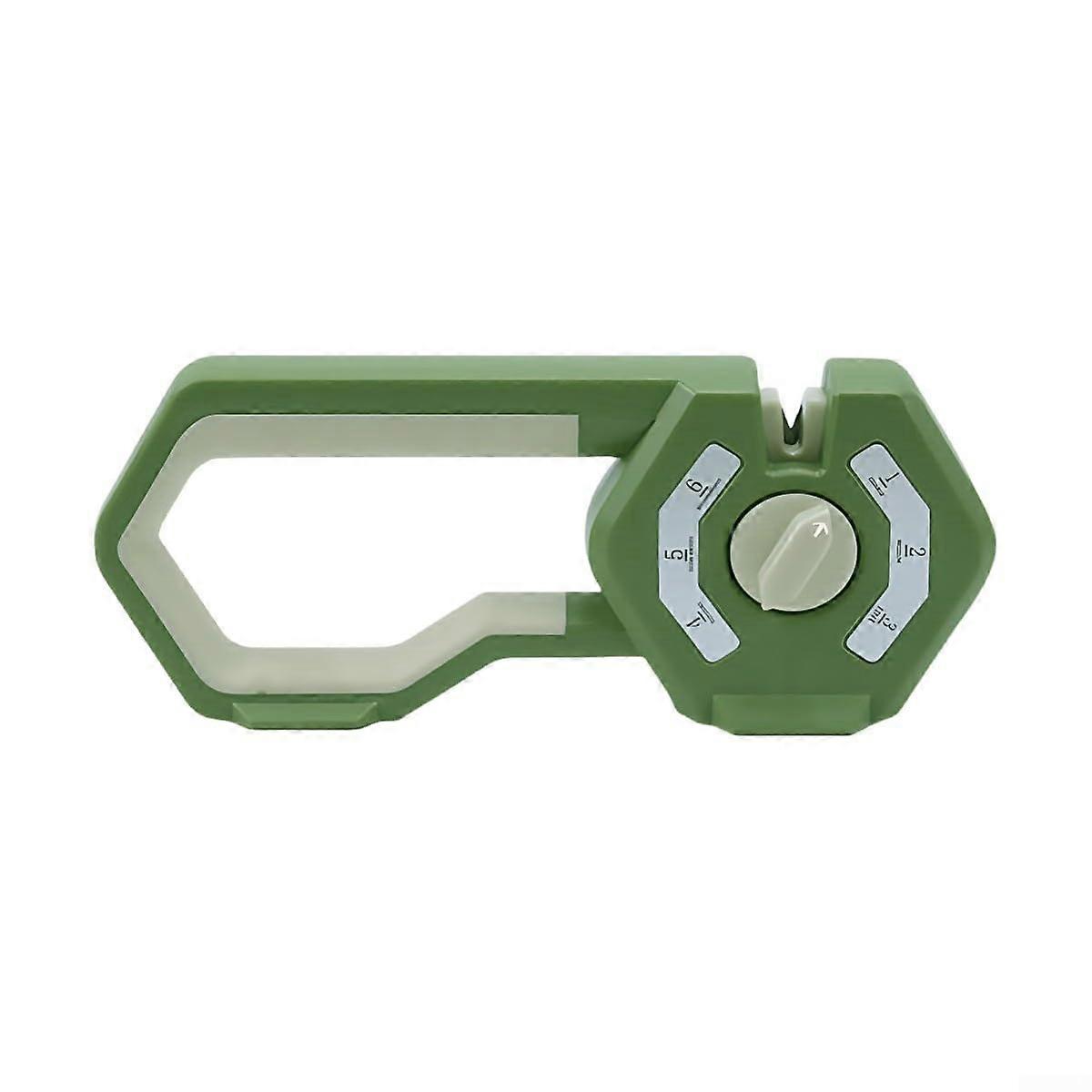 Knife Sharpener 6 Stage with Non Slip Base for Safe Stable Use in Kitchen (Green)