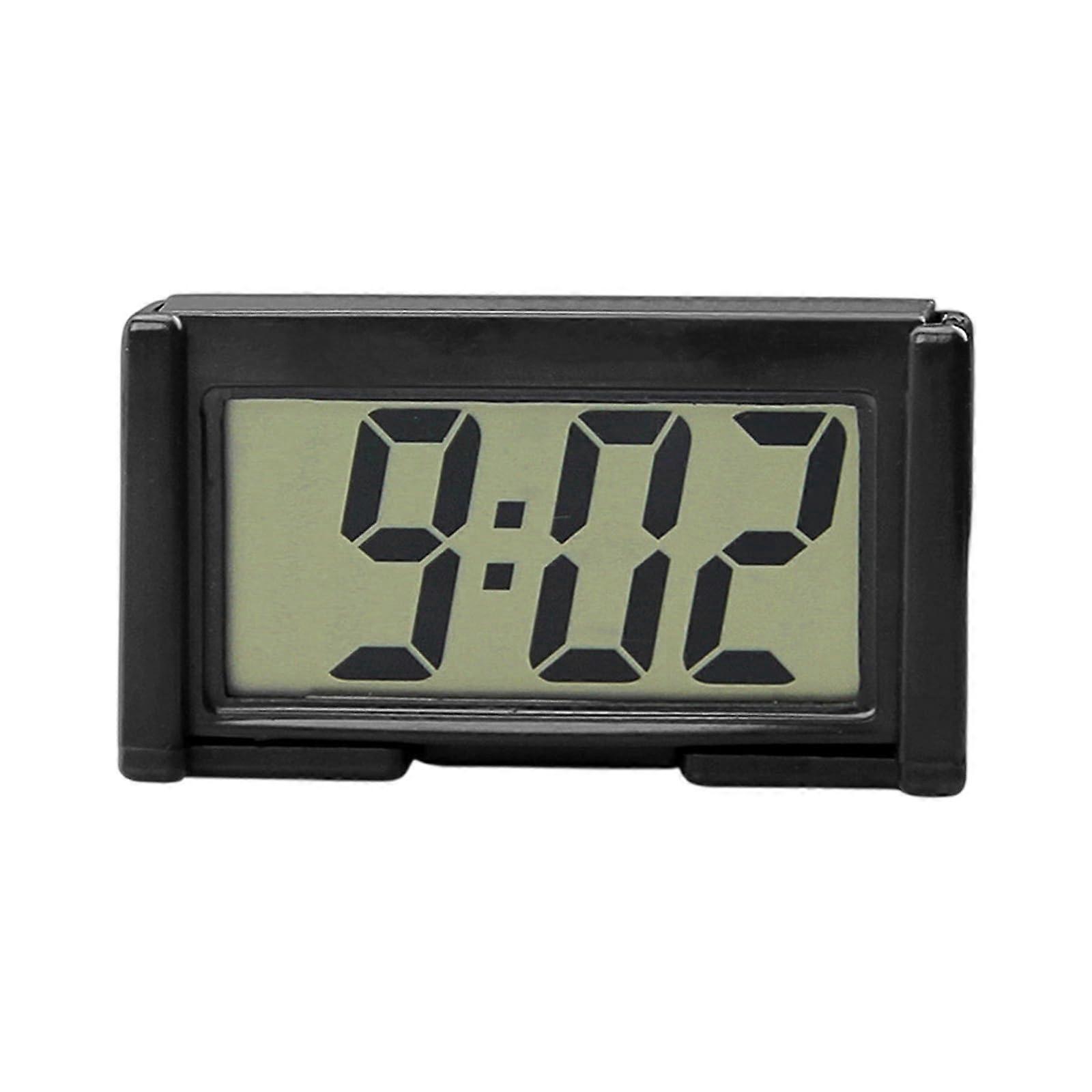Car Dashboard Digital Clock with Adhesive Mount, Time Date Temperature Display, Travel Friendly, Set of 5 Battery Powered