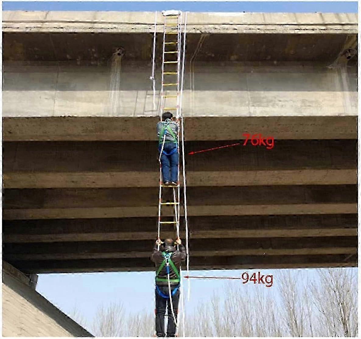 Emergency Fire Escape Rope Ladder, 3M Nylon Ladder with Hooks, Non-Slip Resin Steps, and for Windows, Balconies(3 Meters) 2025