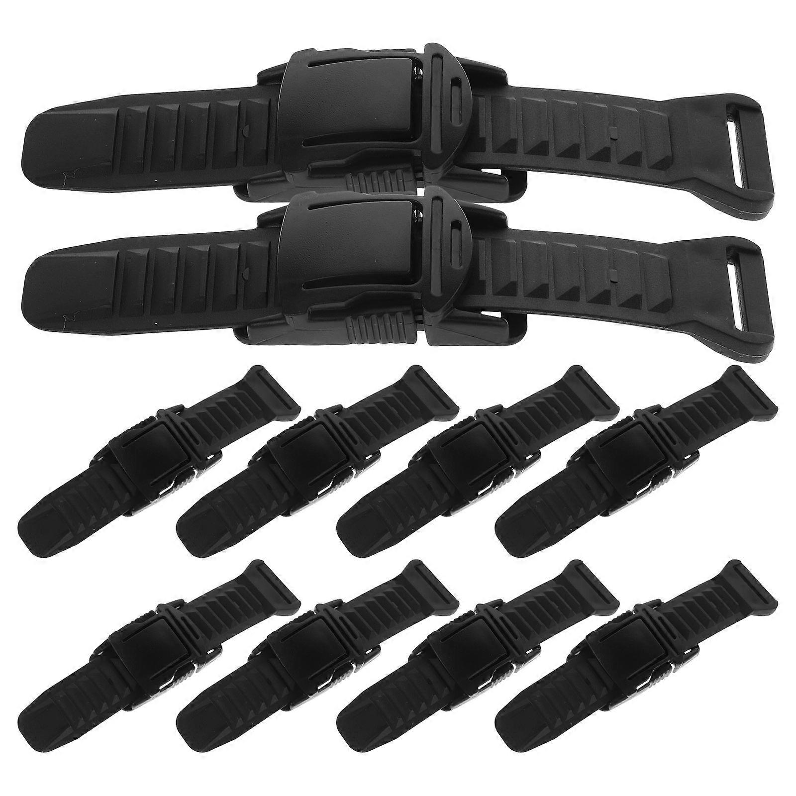 Adjustable Strap Buckle Plastic Bag Connector for Travel 10Sets
