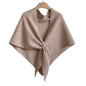 Kvinder Strikket Sjal Wrap Halstørklæde Ensfarvet Komfortabel Cardigan Cape Imitation Cashmere Skulder Toppe Sweater