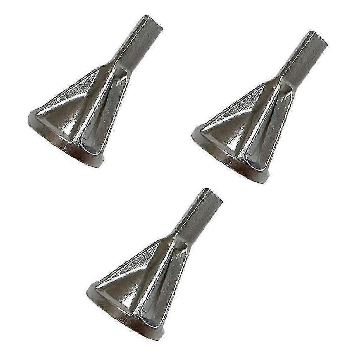 3 Piece Triangular Handle Tool with 18mm Length, for Burr Screw Polishing, Drill Chamfering - Suitable for Diameters 6-19mm