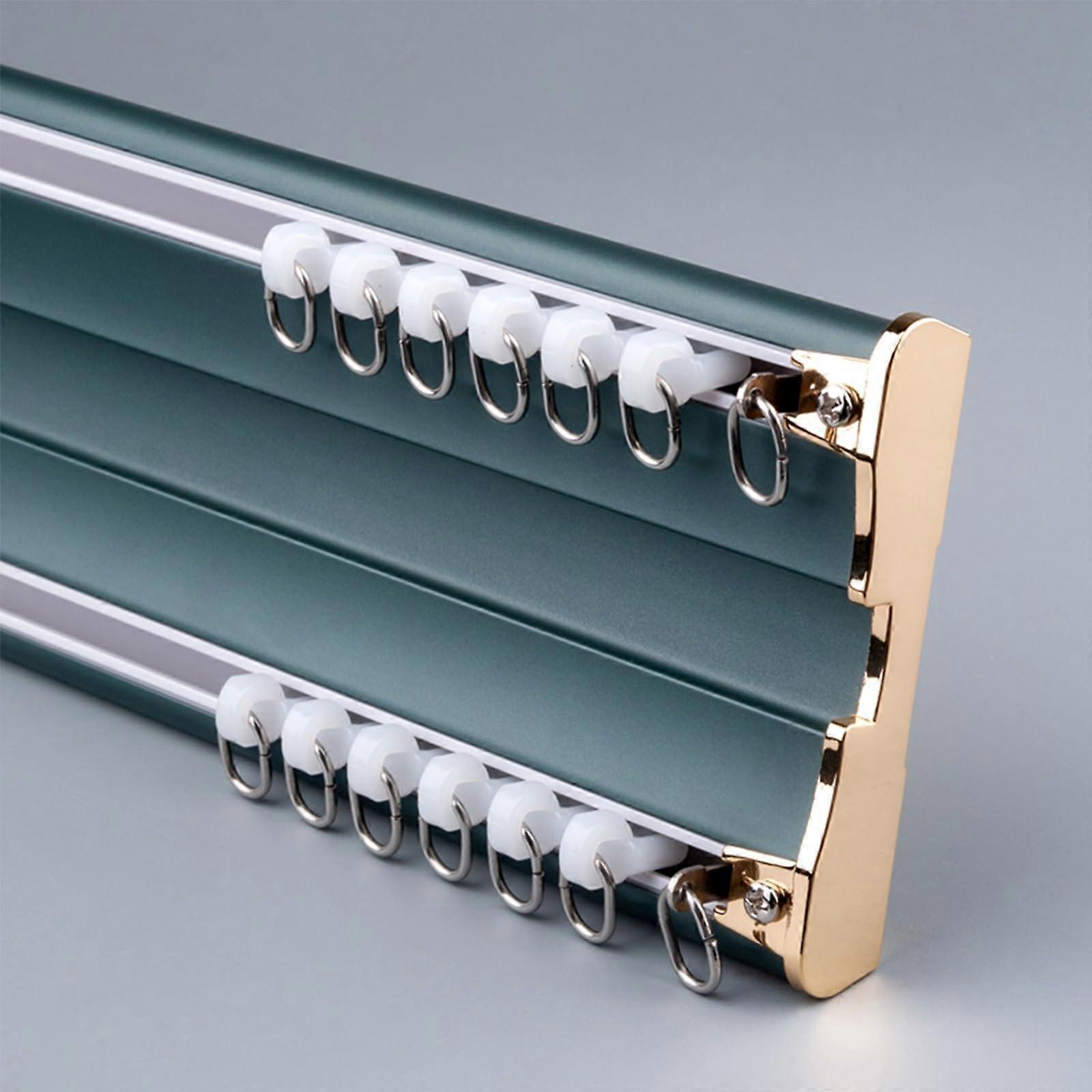 Aluminum Double Track Ceiling Curtain Rail with Silent Rollers for Easy Mounting 3.319.7ft