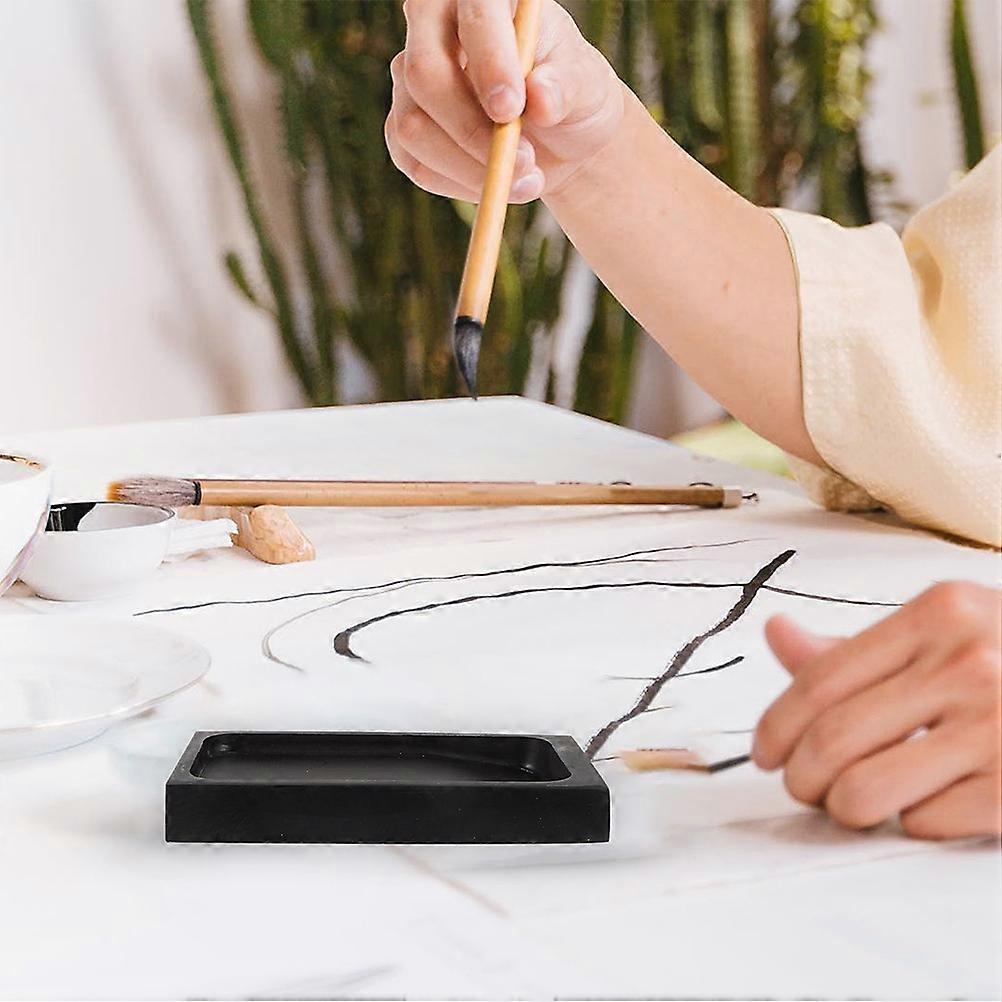 1 Set Calligraphy Inkslab Grinding Inkstone Inkslab Painting Inkslab Inkslab with Ink Stick