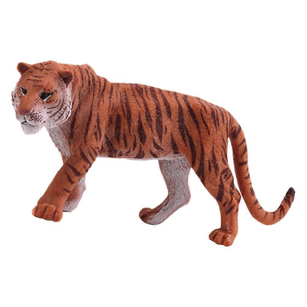 1pc Simulated Tiger Model Solid Static Artificial Forest Tiger Animal Toy Desktop Ornament