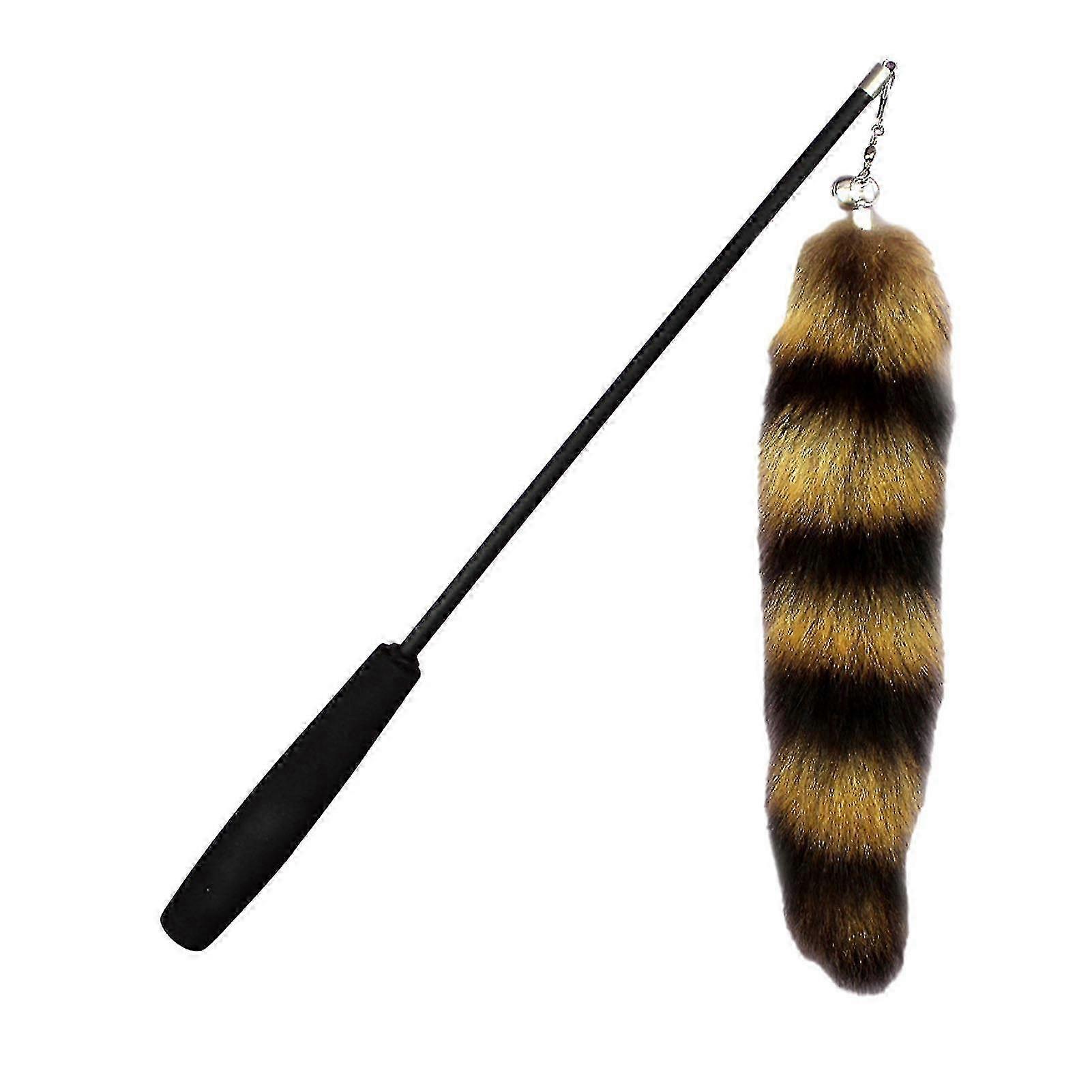 Plush Funny Cat Stick Retractable Replaceable Head Boredom Relief Kitten Teaser Wand for Indoor