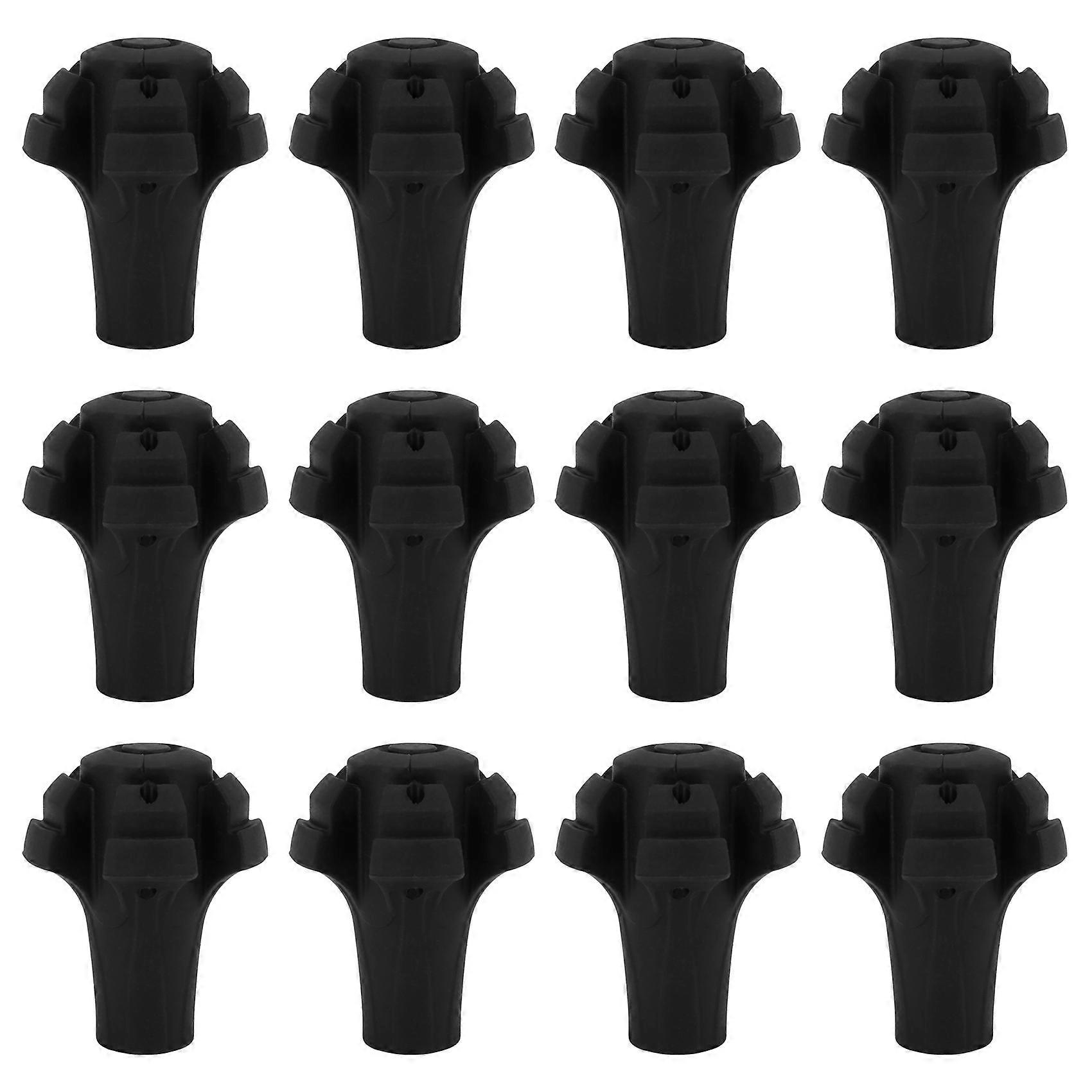 12X Extra Rubber Replacement Tips (Replacement Feet/Paws / Ferrules/Caps) for Trekking Poles