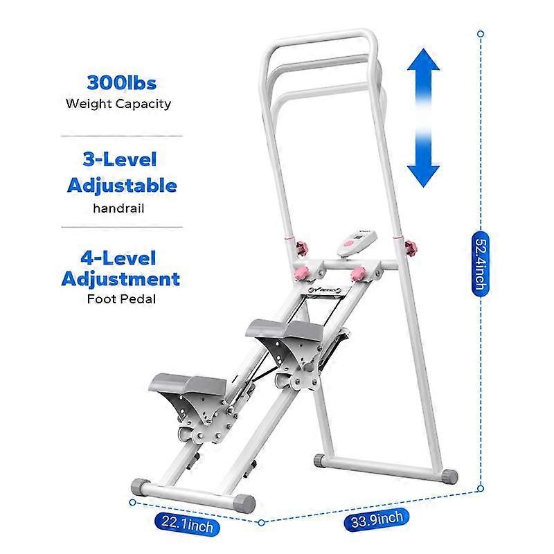 Merach Stair Stepper with Handlebar, LCD Display, 300LBS Capacity, Climber Exercise Machine for Workouts, Home Fitness Equipment for Women&M