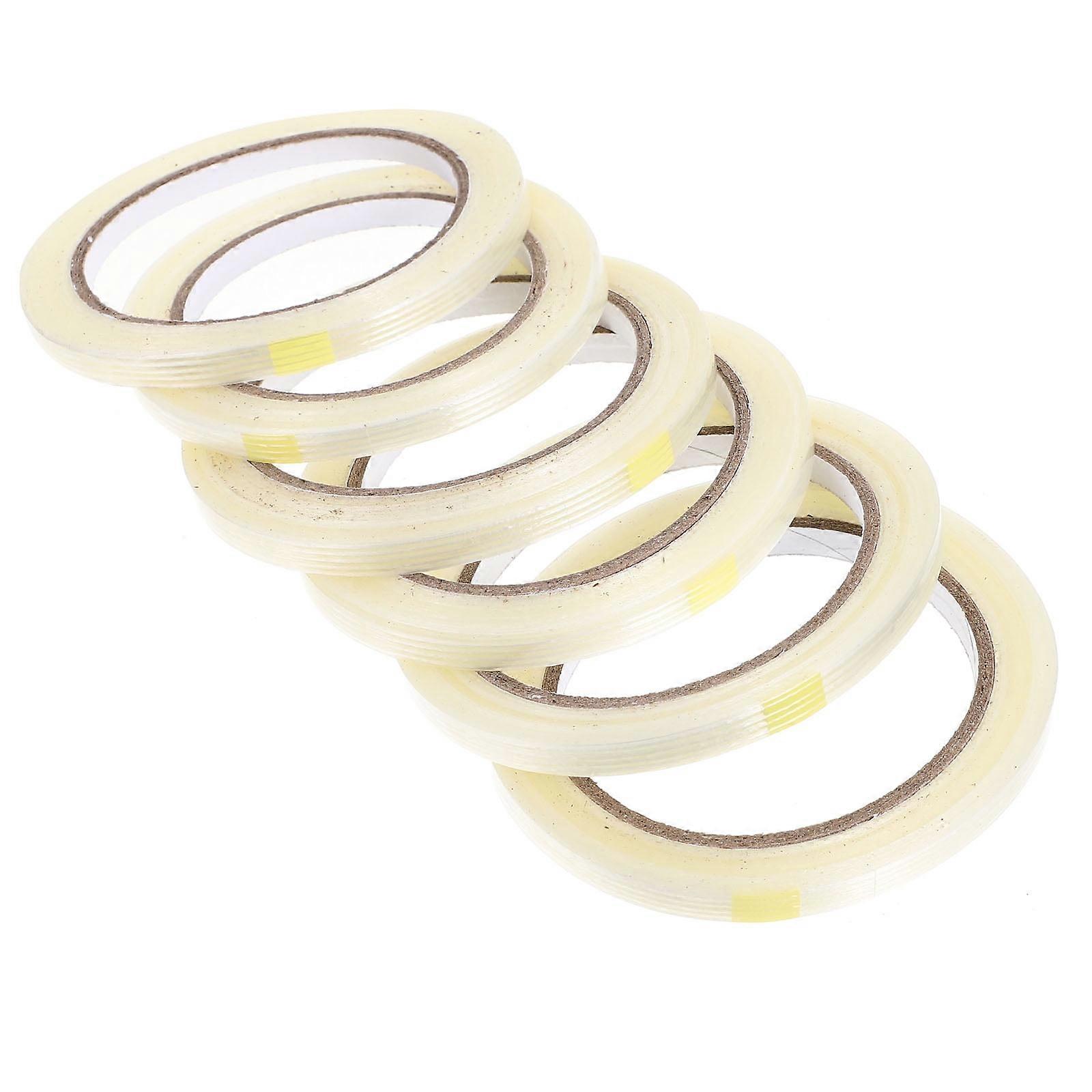 6 rolls of Practical Packing Tapes Durable Electrical Appliances Stripe Tapes