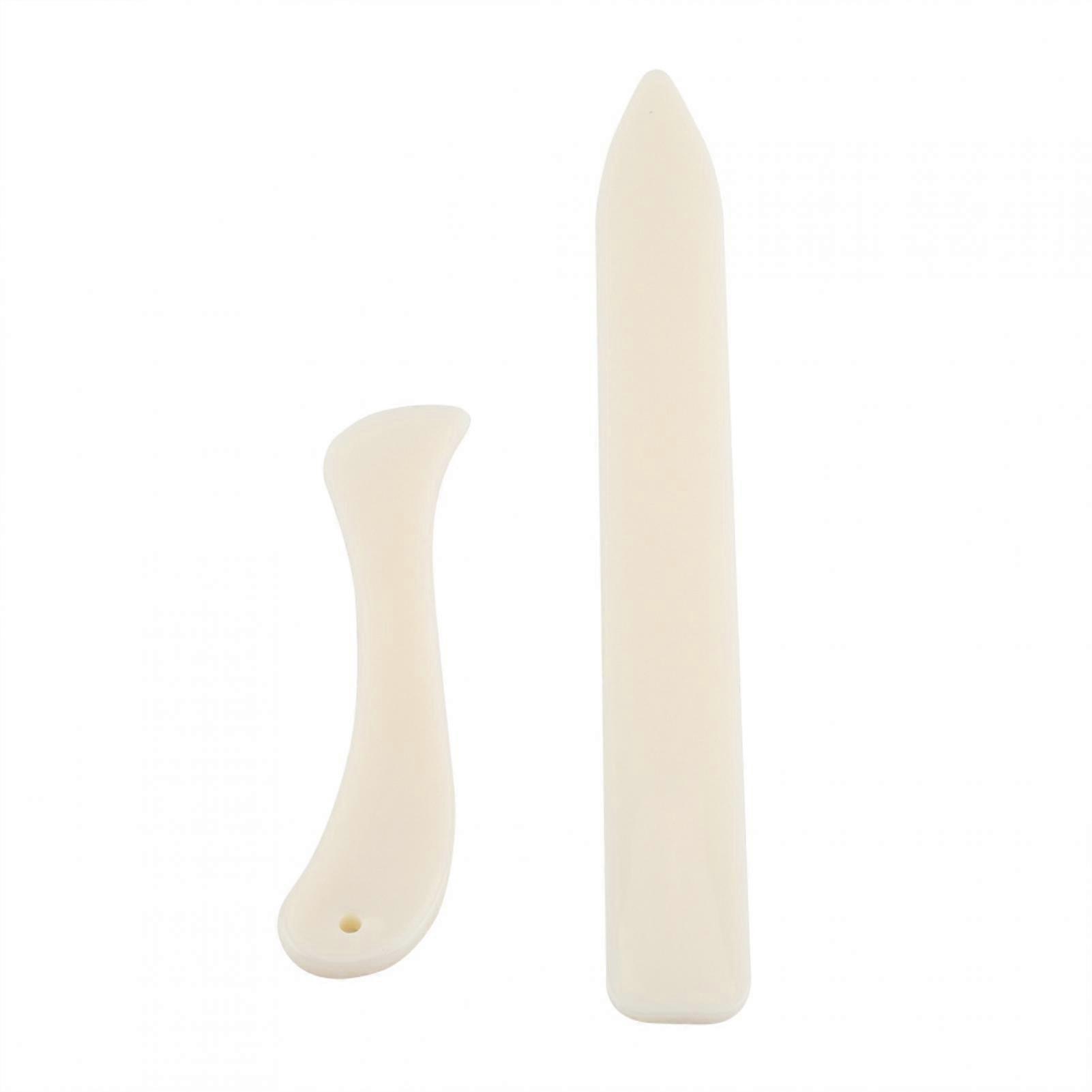 2pcs Bone Folder Tool- White Bone Folder Paper Creaser Tool Scoring Folding Creasing Edges