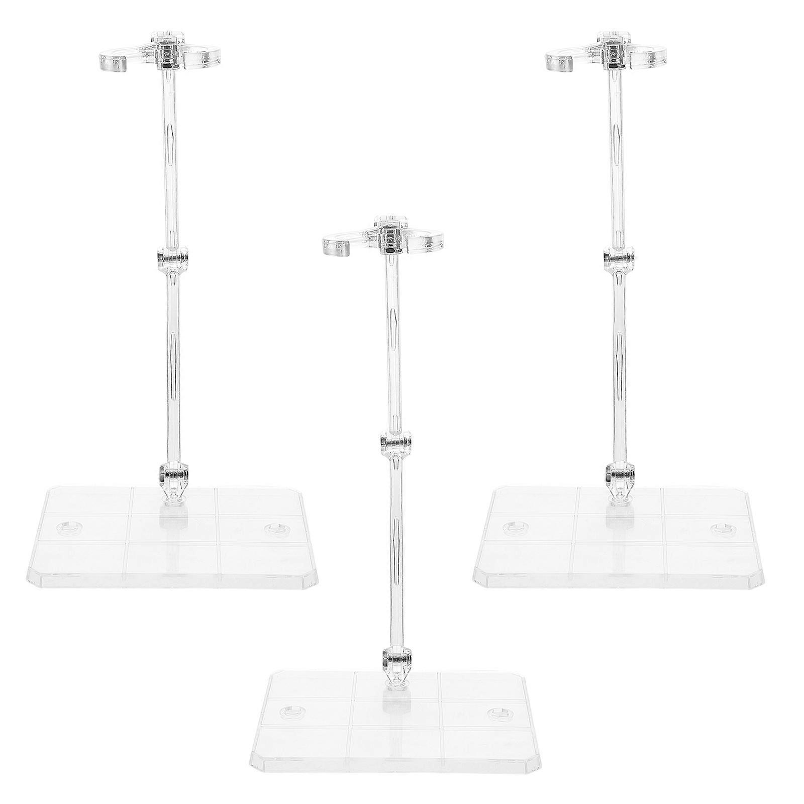 Transparent Acrylic Doll Stand for Displaying Figures with 9Pcs Set