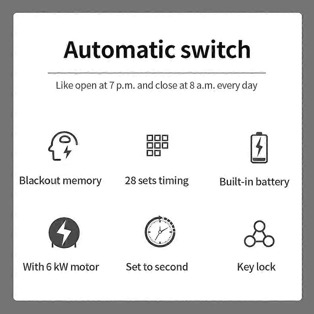 60A 220V Digital Electronic Timer Switch Weekly Programmable Timing Control Time Controller Din Rail Relay Can Set For 168 Hours