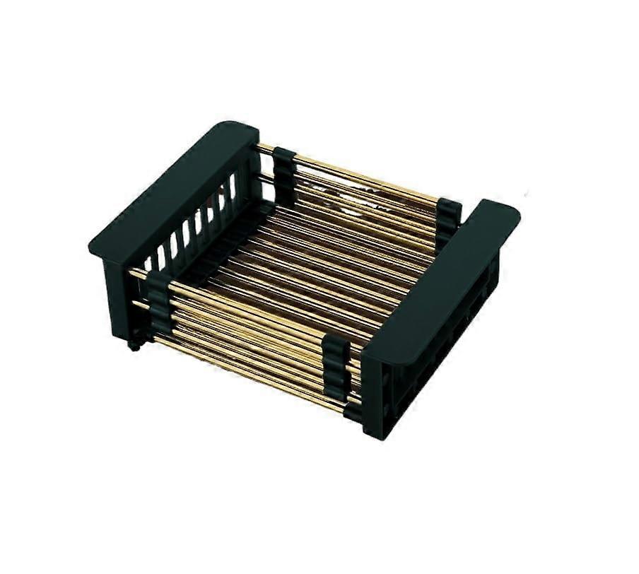 Adjustable Over Sink Dish Drying Rack Stainless Steel with Cutlery Holder Space Saving for Kitchen