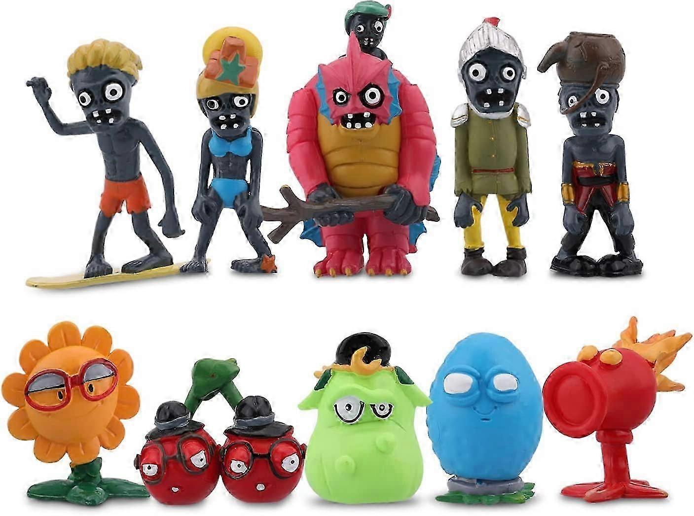 10個植物対ゾンビ2シリーズPVC玩具、植物対ゾンビガーデンウォーフェア2ギフトゾンビ玩具子供とファンのための
