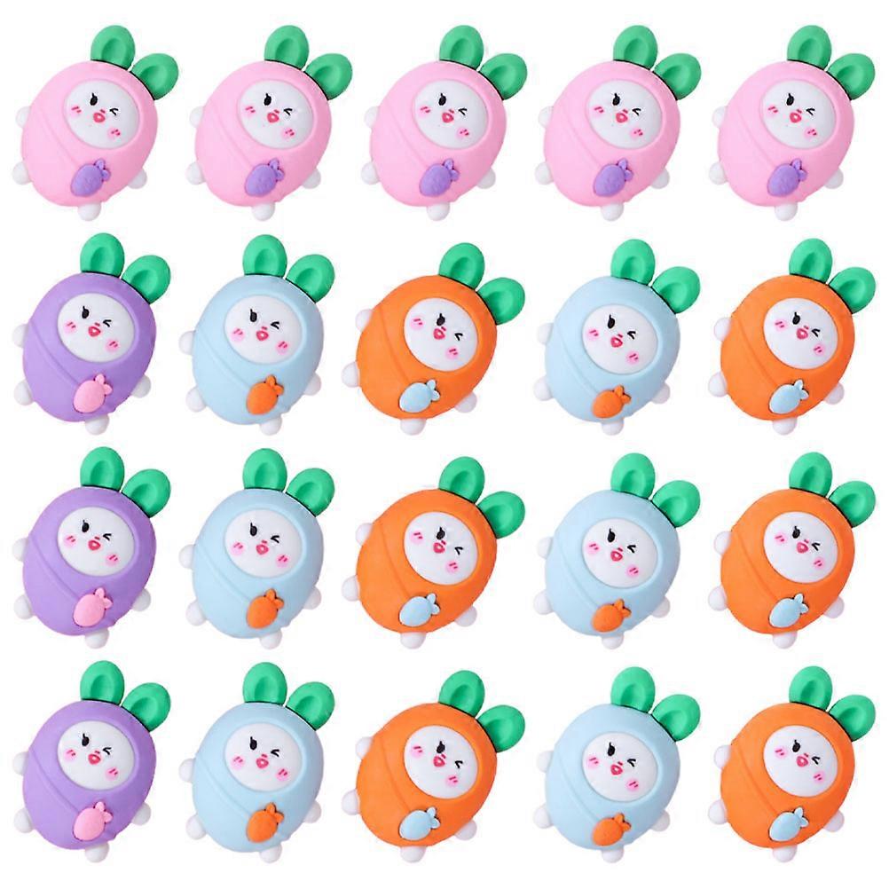 Assorted Color Carrot Eraser Kawaii Erasers for Kids 20Pcs Set