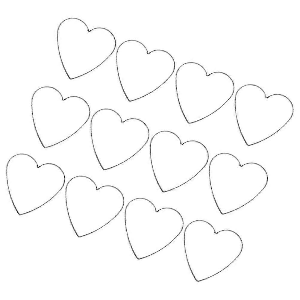 DIY Round Iron Ring Heart Shape for Dreamcatcher Projects 12Pcs