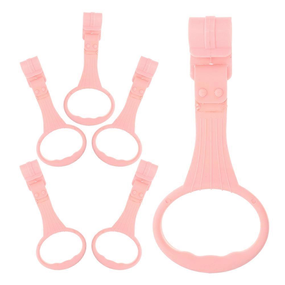 MLINS 6 Pcs Children's Hand Pull Ring Playpen Travel Pink