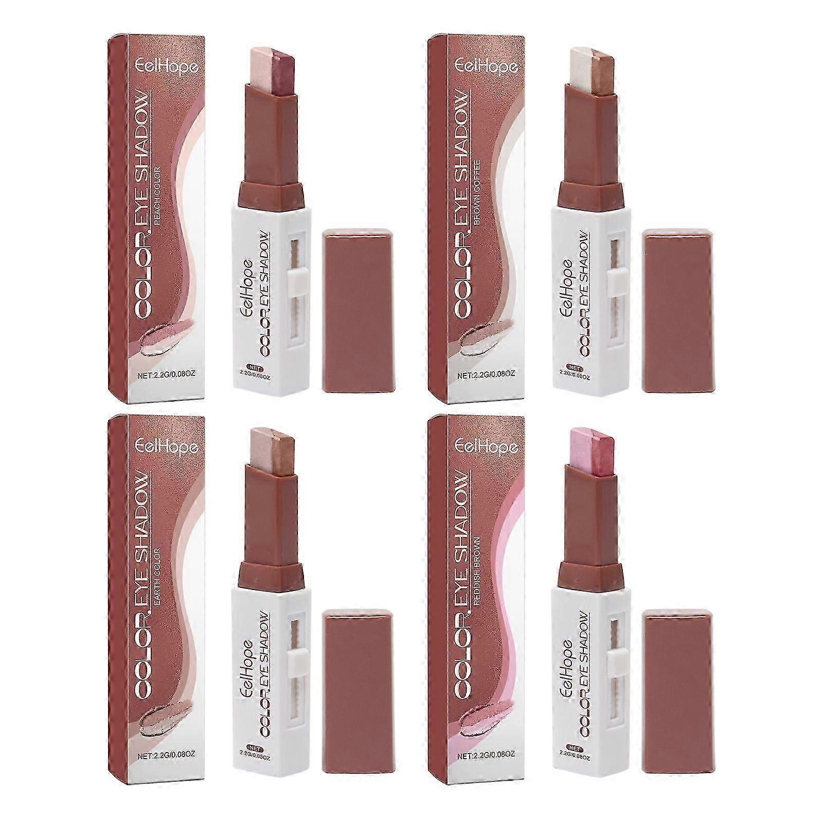 Eelhope Two-Color Pearlescent Glitter Eye Shadow Stick Natural Color Two-Color Pearlescent Glitter Novice Daily Makeup