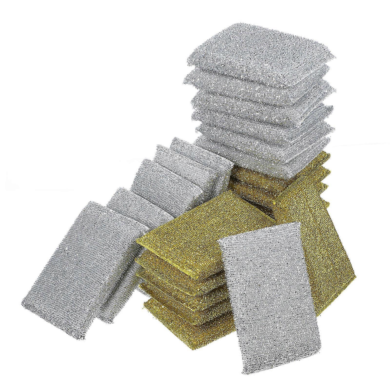 Durable Kitchen Cleaning Sponge Set 24pcs Silver Strong Absorption for Tough Messes