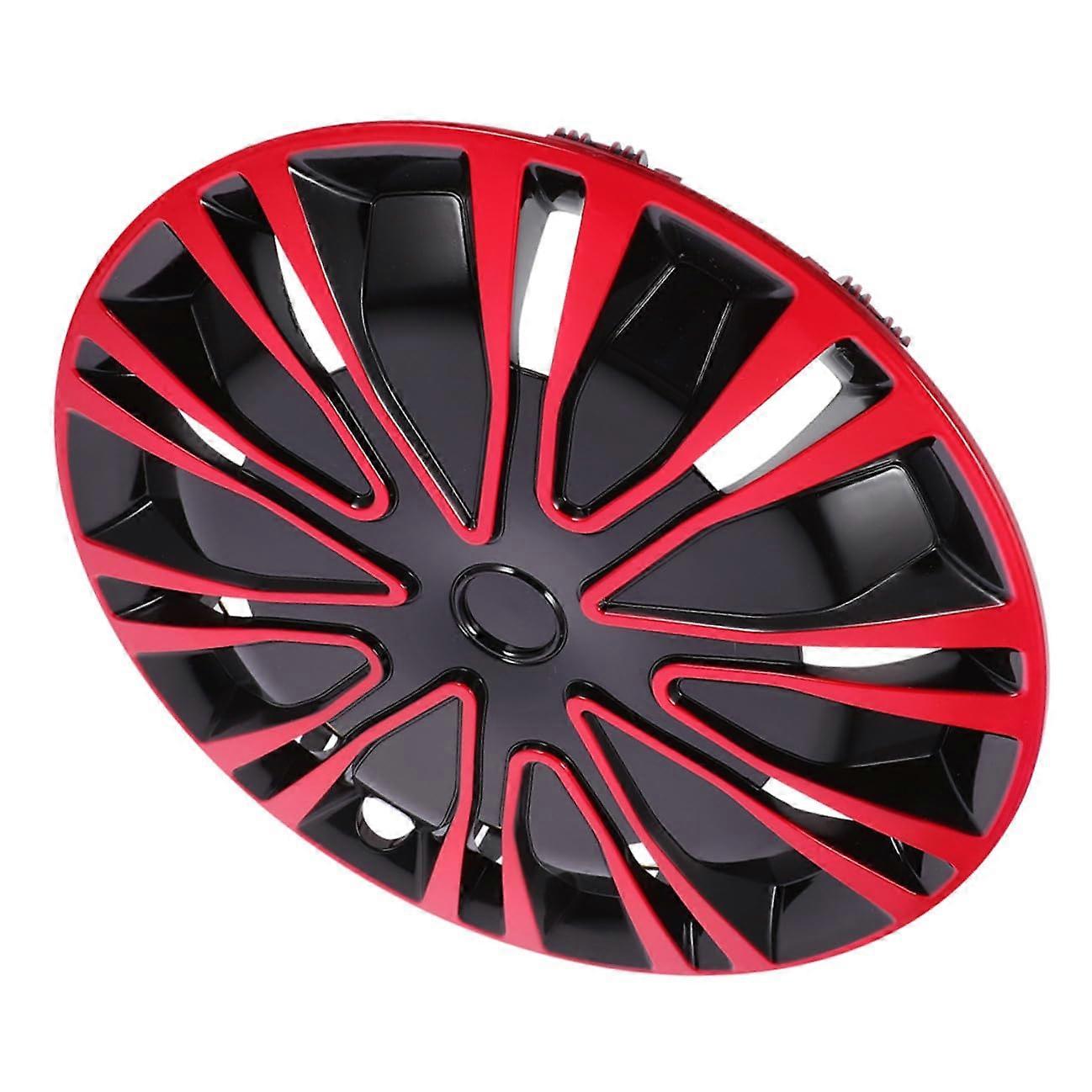 Red Black Wheel Hubcap with Stylish Design for Truck SUV Wheels, Durable PP Center Cap Replacement
