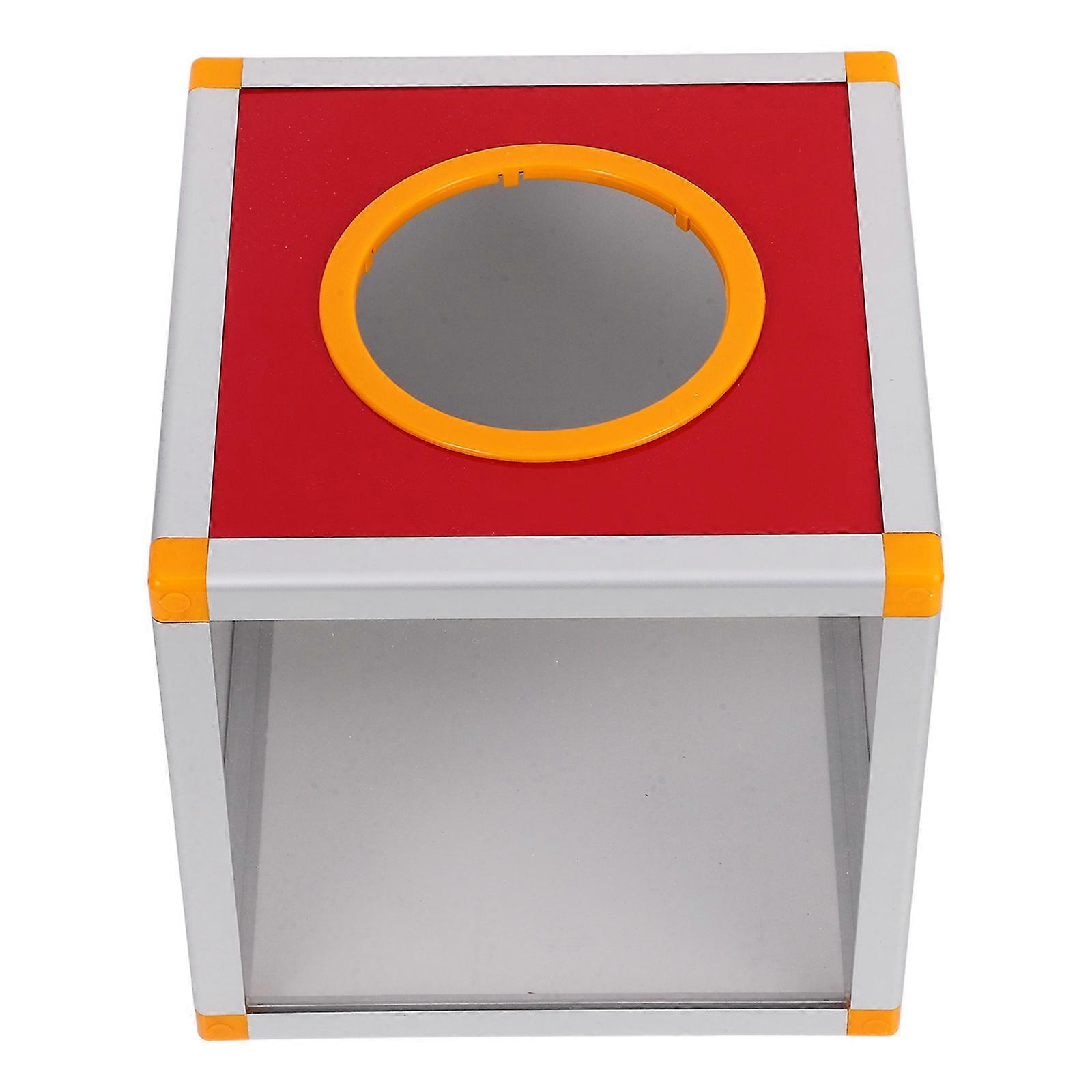 Red Square Raffle Ball Box for Drawing Tickets in Party Events
